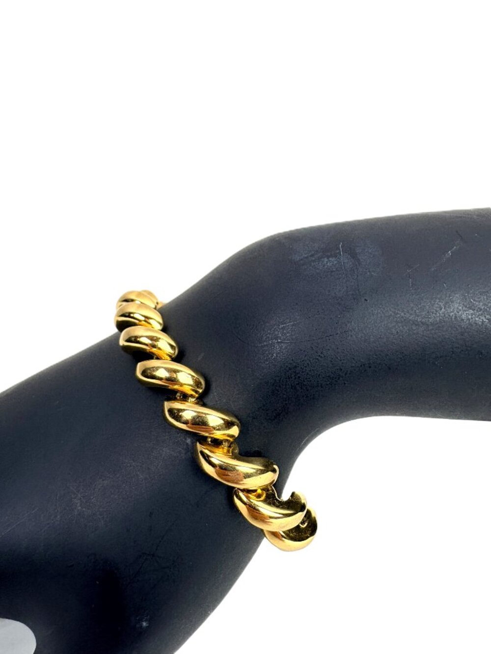 Joan Rivers Gold Tone Twisted Rope Rhinestone Hinged Bangle Bracelet - Picture 8 of 8
